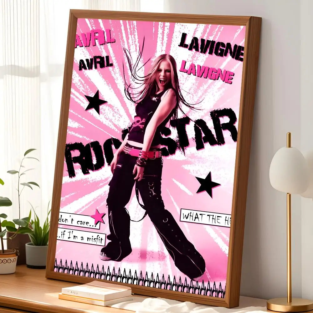 Avril Lavigne HD Self-Stick PVC Wall Poster | Home Decor Wall Art Poster Axl