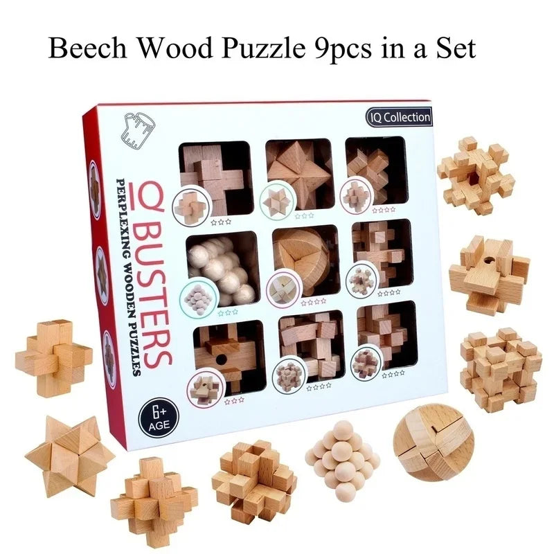 9-Piece Luban Lock Puzzle Set – Brain Teaser Toy for Kids Brain Teaser Puzzle Axl Default Title
