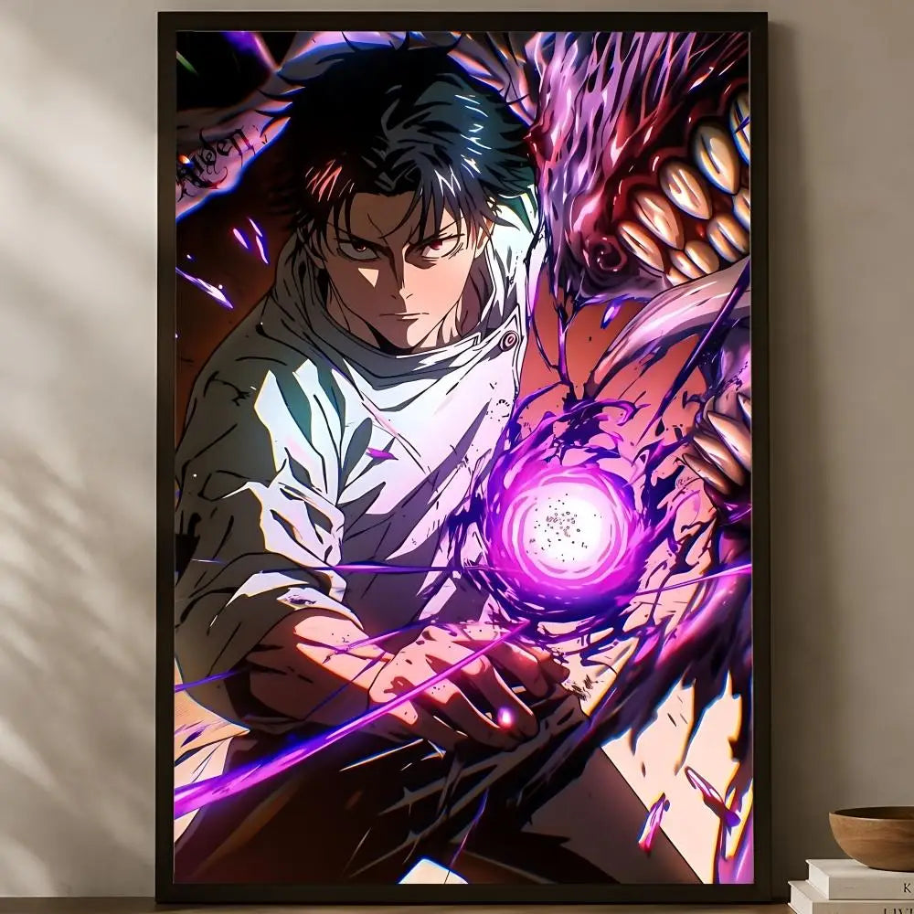 Yuta Okkotsu Anime Self-Stick Wall Poster – HD Waterproof Art Anime Wall Poster Axl White08 50X70cmNoframe