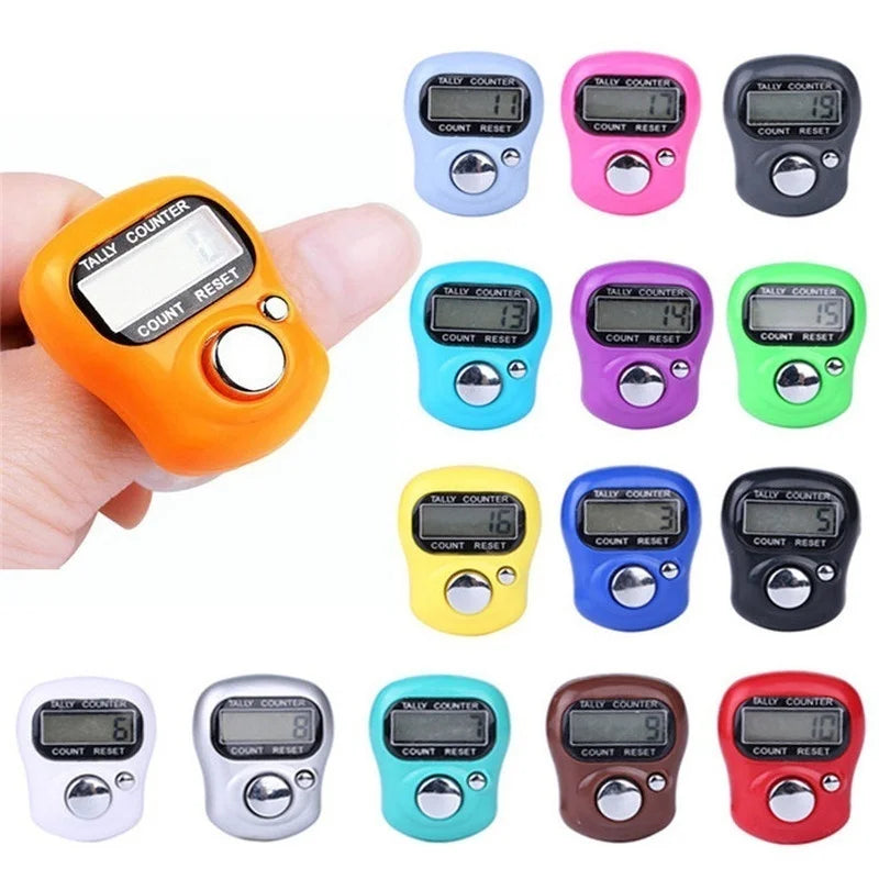 2-Pack LCD Digital Finger Tally Counter – Knitting Row Tracker Knitting Row Counter Axl
