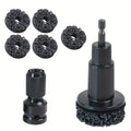 Wheel Hub Brake Disc Rust Removal Tool + 5 Grinding Heads Rust Removal Tool Axl whit 5 heads