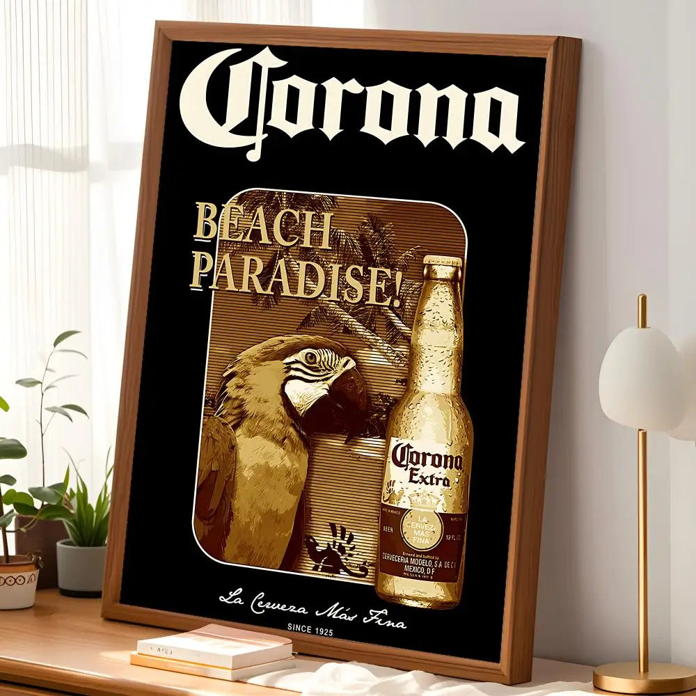 Corona Extra Beer Self-Stick Wall Art Poster – Waterproof HD Wall Art Poster Axl