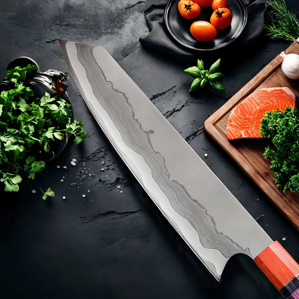67-Layer Damascus Steel Kiritsuke Chef Knife | 8" Kitchen Blade Damascus Chef Knife Axl