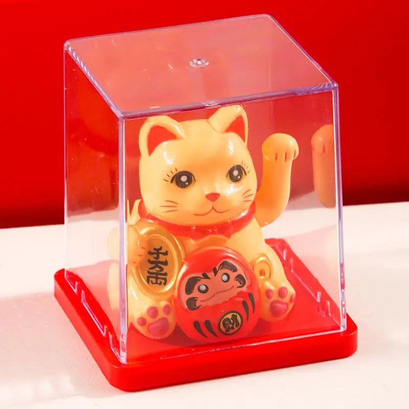 Solar Lucky Beckoning Cat Ornament – Home & Office Décor Solar Cat Ornament Axl A2