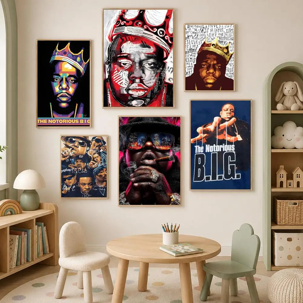 Notorious B.I.G. Self-Stick HD Wall Art Poster | Waterproof Wall Art Poster Axl