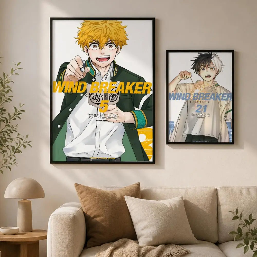 Wind Breaker Anime Poster – Waterproof Self-Adhesive Wall Art Anime Wall Poster Axl
