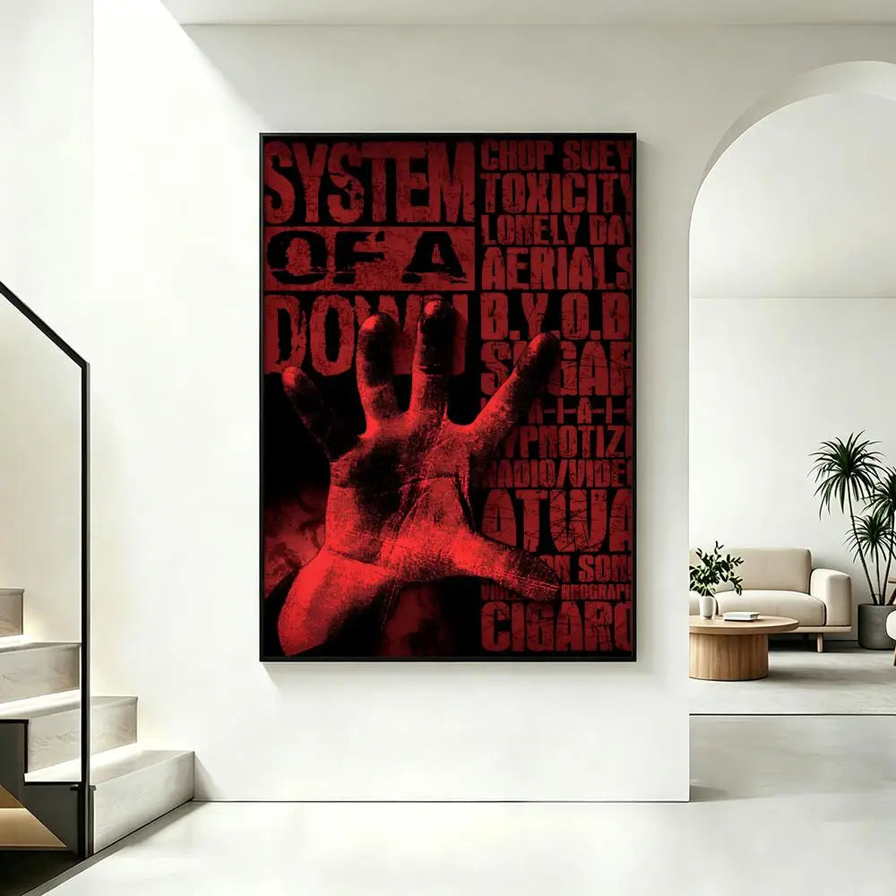 System of a Down HD Poster – Waterproof Music Wall Art Music Wall Poster Axl