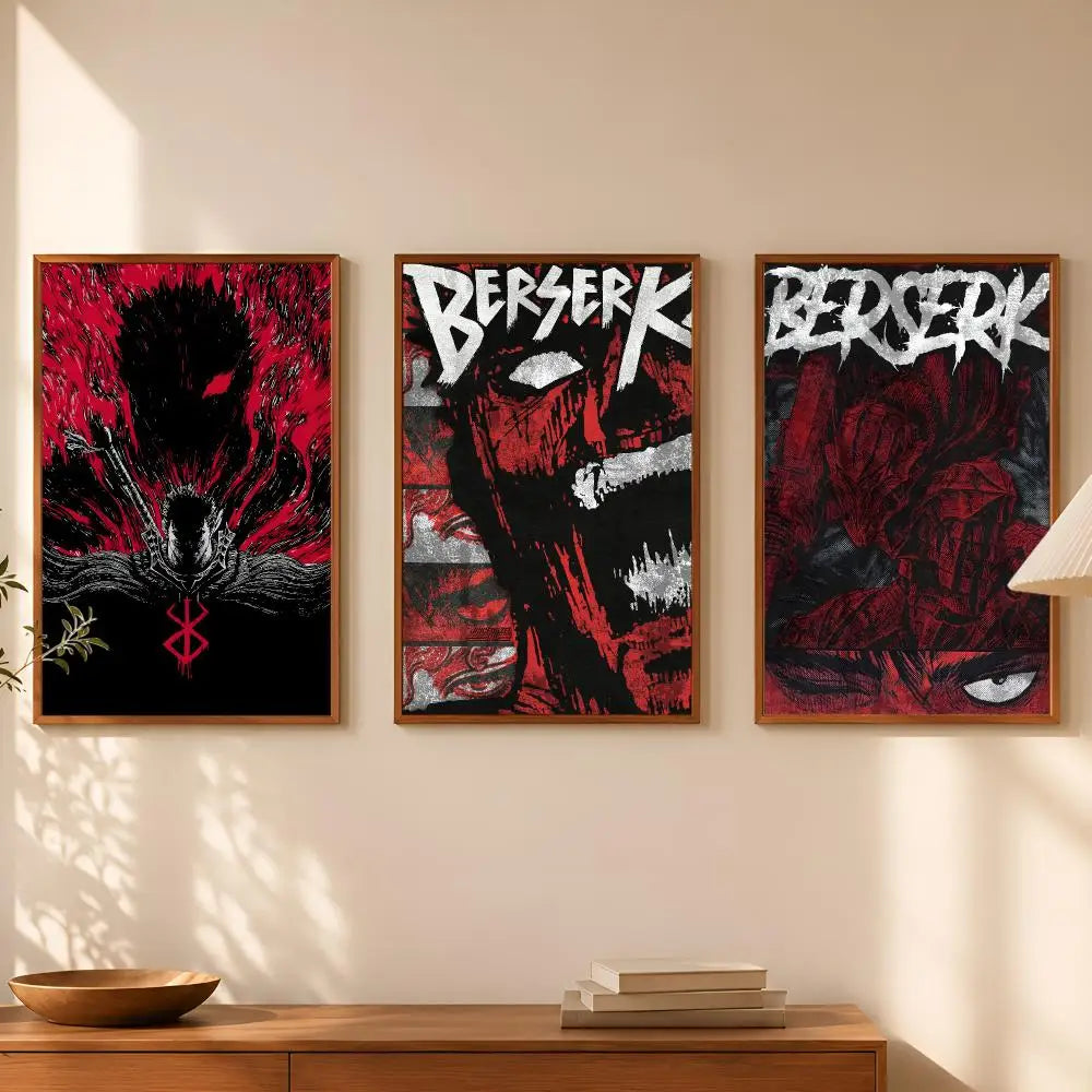 Berserk Anime Self-Stick HD Wall Poster – Waterproof Decor Anime Wall Poster Axl