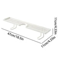 Bathroom Counter Organizer – No-Drill Floating Shelf & Drainage Bathroom Counter Shelf Axl White