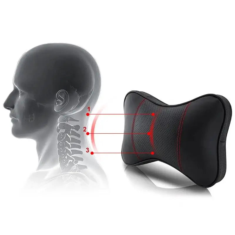Car Neck Headrest & Lumbar Support Pillow Set – 2 Piece Car Seat Pillow Set Axl