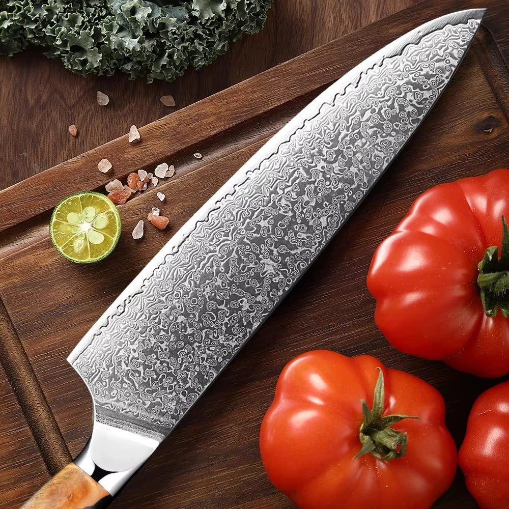 XITUO 7-Piece Damascus Steel Kitchen Knife Set | Ultra Sharp Kitchen Knife Set Axl