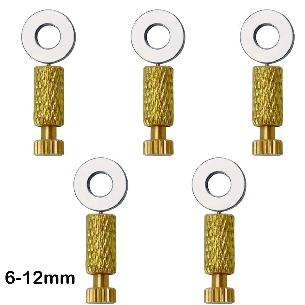 Leather Craft Suture Positioning Needles – Brass & Steel 5pc Leather Craft Tool Axl 6-12mm Gold