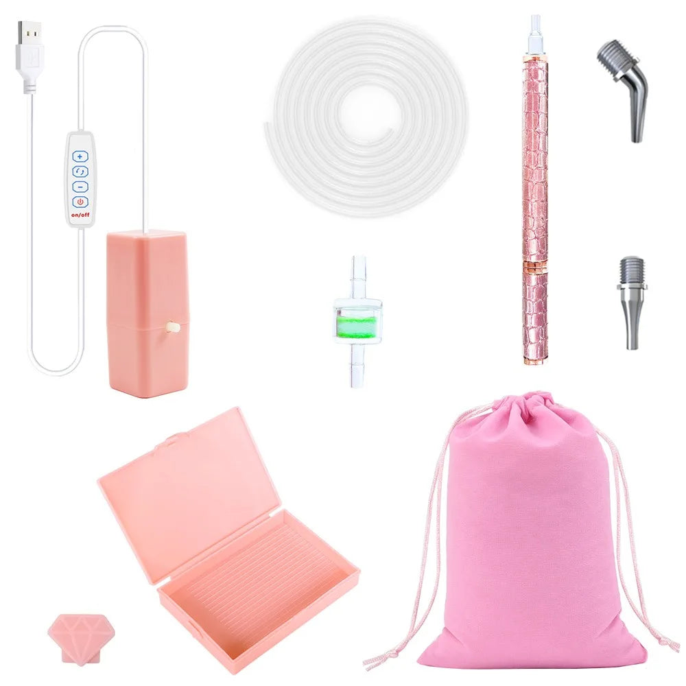 Electric Vacuum Diamond Painting Pen Kit – USB Suction Tool Diamond Painting Tool Axl Pink-E