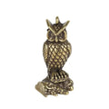 Retro Brass Owl Miniature Statue | Copper Desktop Ornament Miniature Figurine Axl A