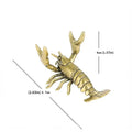 Solid Brass Crayfish Figurine – Vintage Lobster Desktop Ornament Brass Animal Figurine Axl A