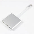 3-in-1 USB-C to 4K HDMI Adapter Cable for Samsung iPad Mac USB-C HDMI Adapter Axl Silver