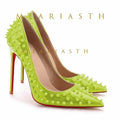 Women's Studded Stiletto Pumps | Pointed Toe High Heels Plus Size Stiletto Pumps Axl high heel 10cm-1 42