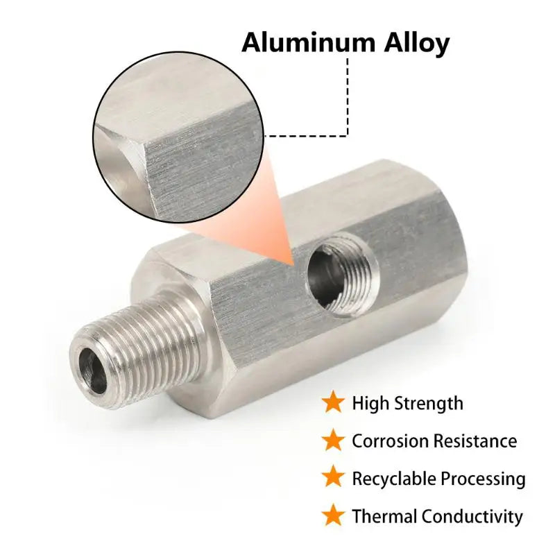 Oil Pressure Sensor Tee Adapter 1/8" NPT to M10/M12/M14 Oil Sensor Tee Adapter Axl