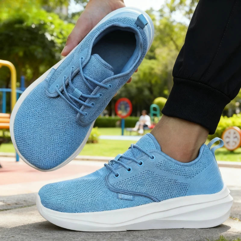 ZULIWAGN Wide Toe Zero Drop Sneakers – Unisex Walking Shoes Walking Sneakers Axl 46 SKY BLUE