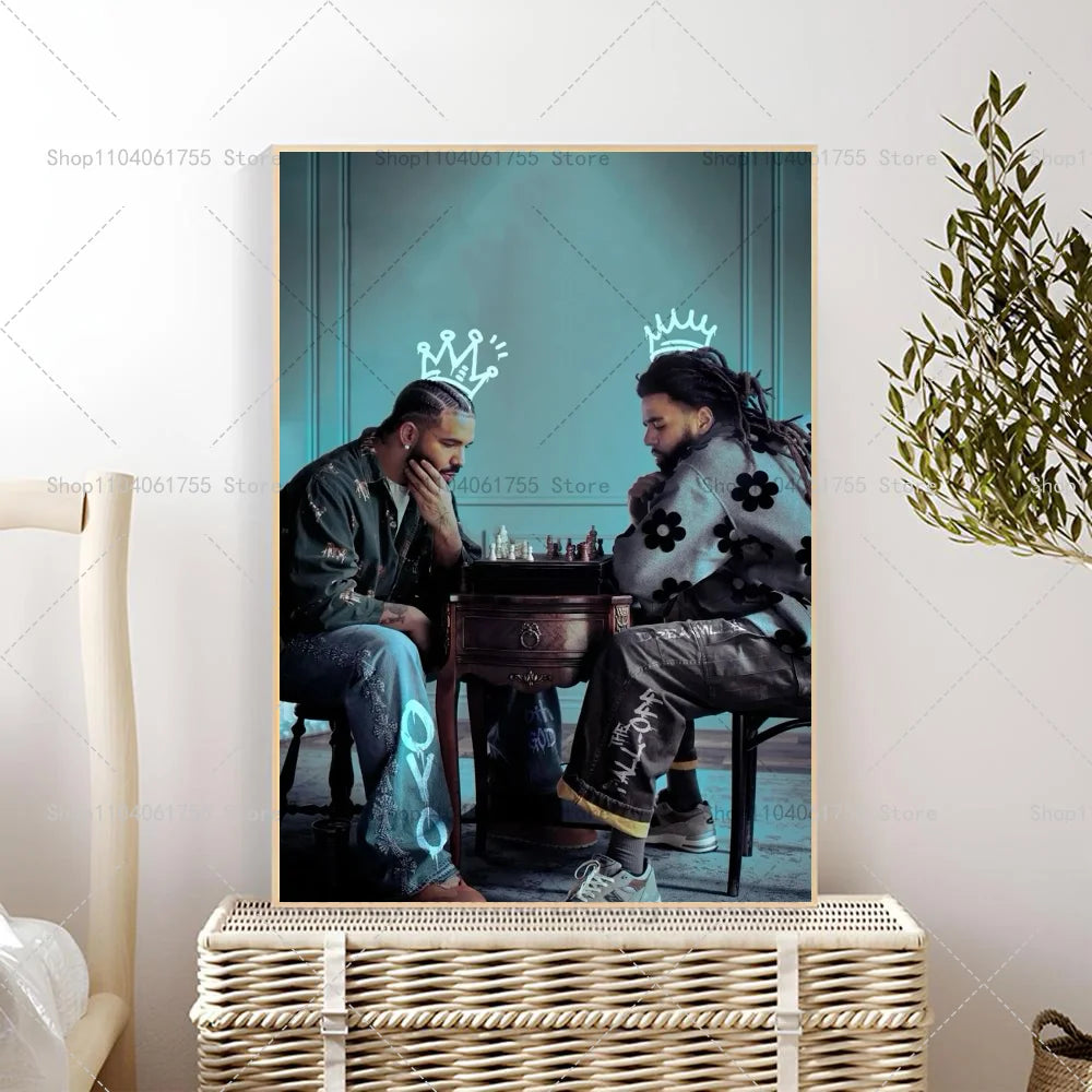 Drake Rapper Wall Poster – Self-Adhesive Waterproof Art Sticker Wall Art Poster Axl z1 10x15cm No Frame