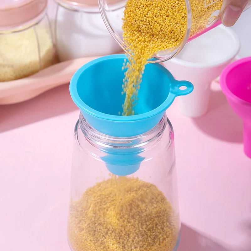 8cm Wide-Mouth Food Grade Silicone Kitchen Funnel Kitchen Funnel Axl