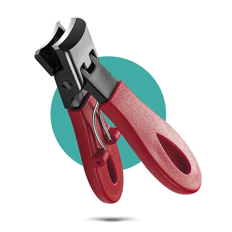 Wide-Jaw Anti-Splash Nail Clipper – Stainless Steel Heavy Duty Nail Clipper Axl Red-ba