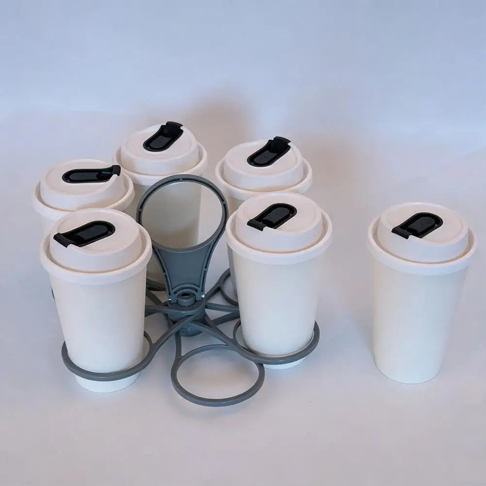 Foldable 6-Cup Rotating Drink Carrier Tray | Party Cup Holder Drink Carrier Tray Axl