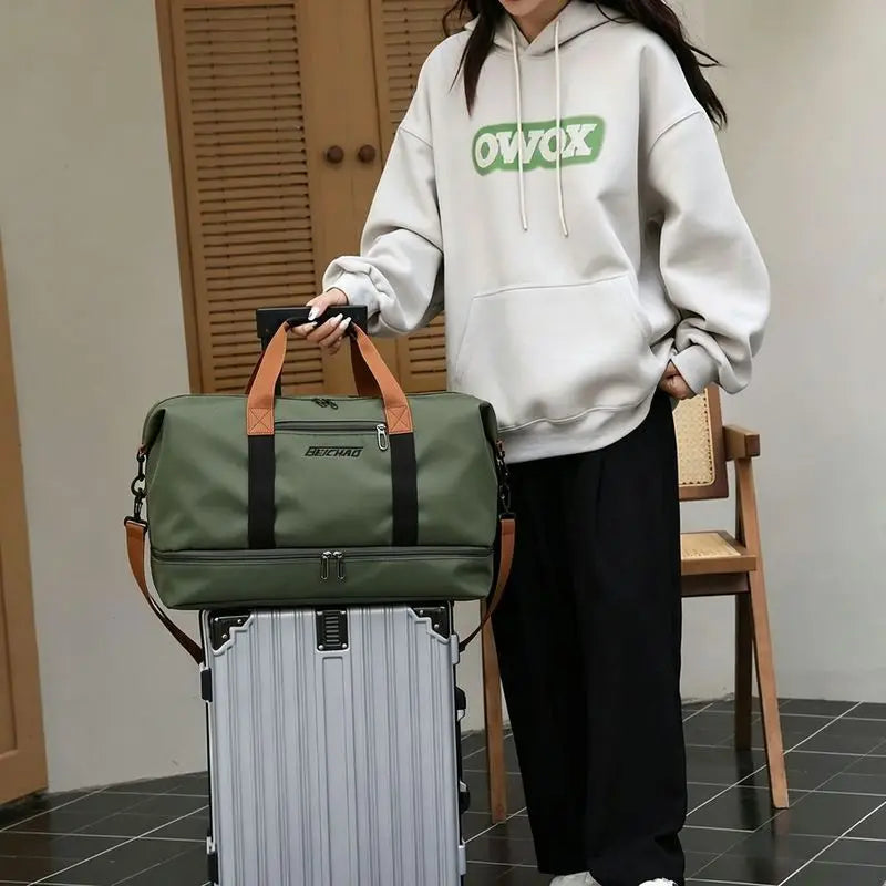Portable Gym Duffle Bag – Weekender Travel Shoulder Bag Travel Duffle Bag Axl