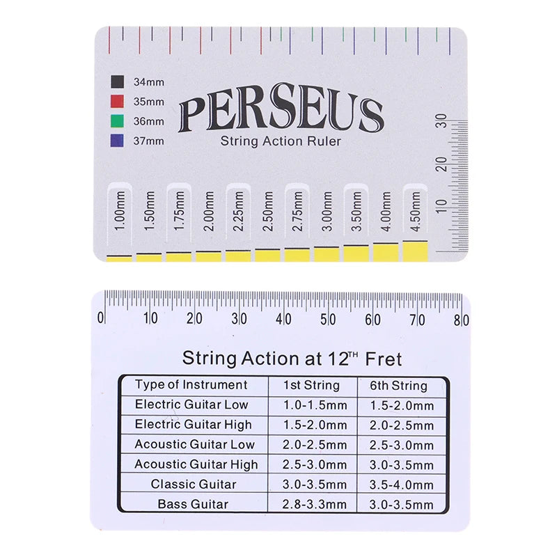 Guitar Setup Gauge Ruler – Action & Fret Measurement Tool Guitar Setup Tool Axl