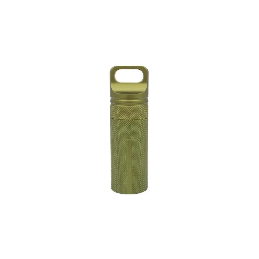 Waterproof Aluminum EDC Pill Canister – Outdoor Seal Bottle EDC Pill Canister Axl Green