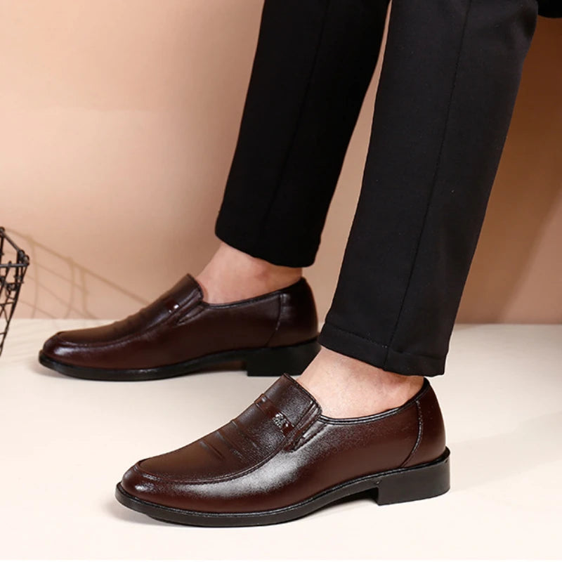 Men's Slip-On Oxford Loafers – Breathable Business Dress Shoes Men's Dress Loafers Axl