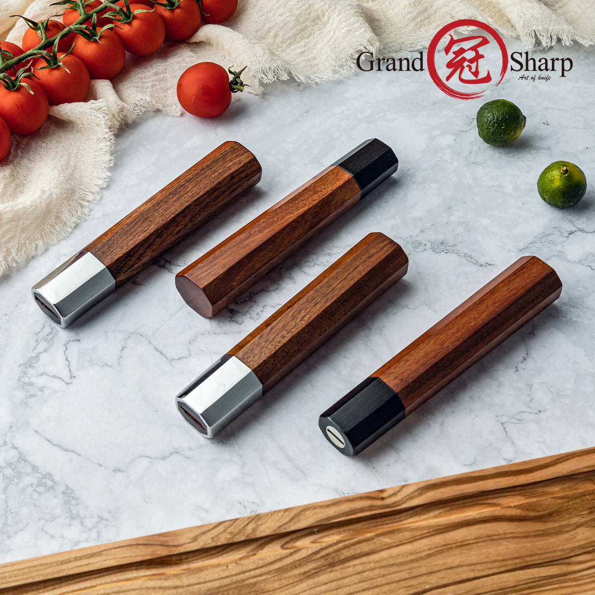 Octagonal Japanese Knife Handle – Natural African Mkuruti Wood DIY Knife Handle Blank Axl