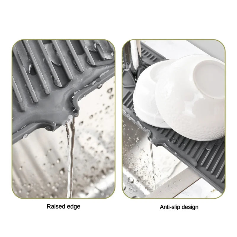 Silicone Faucet Drain Mat – Splash-Proof Kitchen & Bathroom Pad Silicone Drain Mat Axl