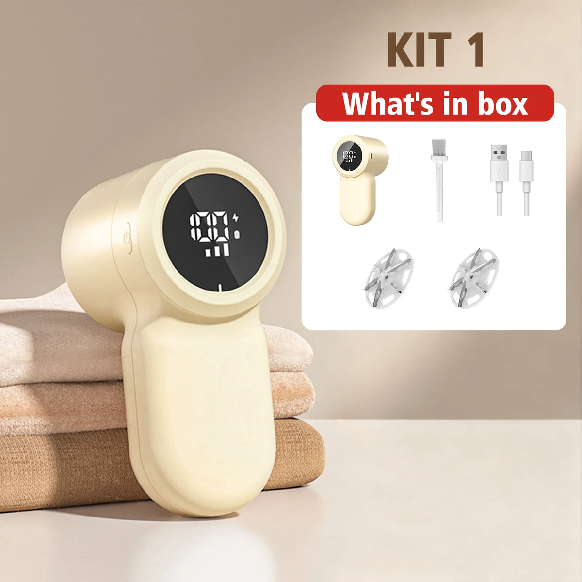 ONEKA Rechargeable Fabric Shaver & Lint Remover for Clothes Fabric Shaver Axl Khaki