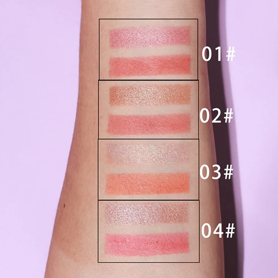 Dual Color Matte Blush & Highlighter Palette | Vegan Private Label Blush Highlighter Palette Axl