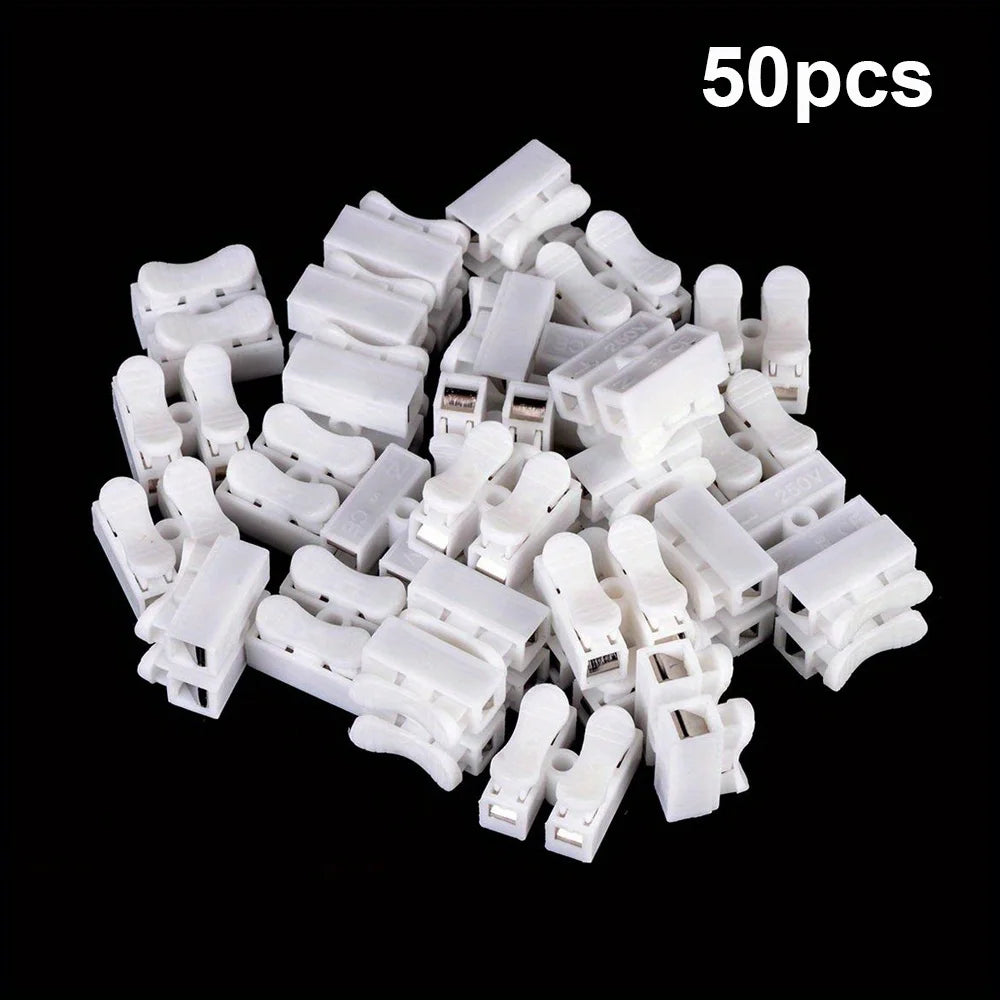 100-Pack CH-2 Spring Wire Connector Terminals | Quick Connect Wire Terminal Connectors Axl 100pcs