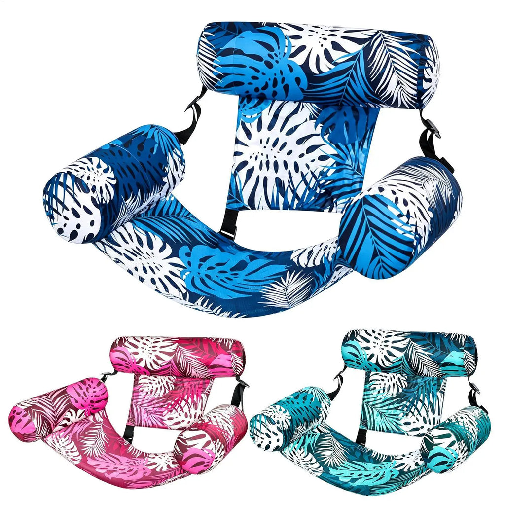 Inflatable Pool Float Lounger with Armrests | PVC Water Hammock Pool Float Lounger Axl