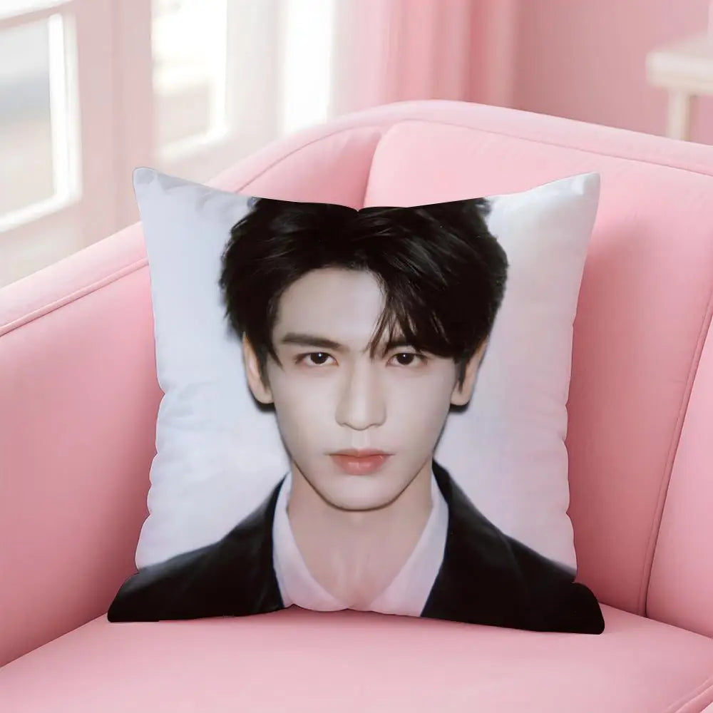 Zhang Linghe Cushion Cover – Double-Sided Printed Pillow Cover Decorative Pillow Cover Axl White5 50X50cm