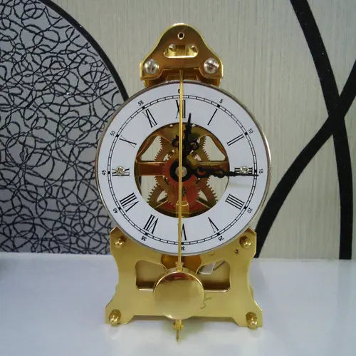 Copper Mechanical Desk Clock – Vintage Antique Chiming Clockwork Mechanical Desk Clock Axl A