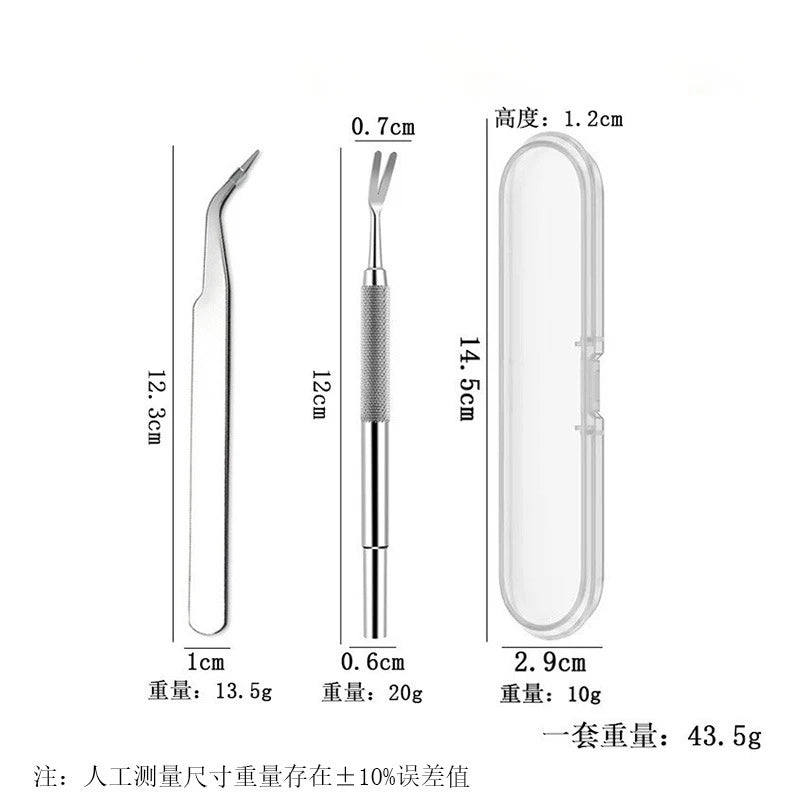 Stainless Steel Tick Remover Tweezers for Humans & Pets Tick Removal Tool Axl Dark Brown