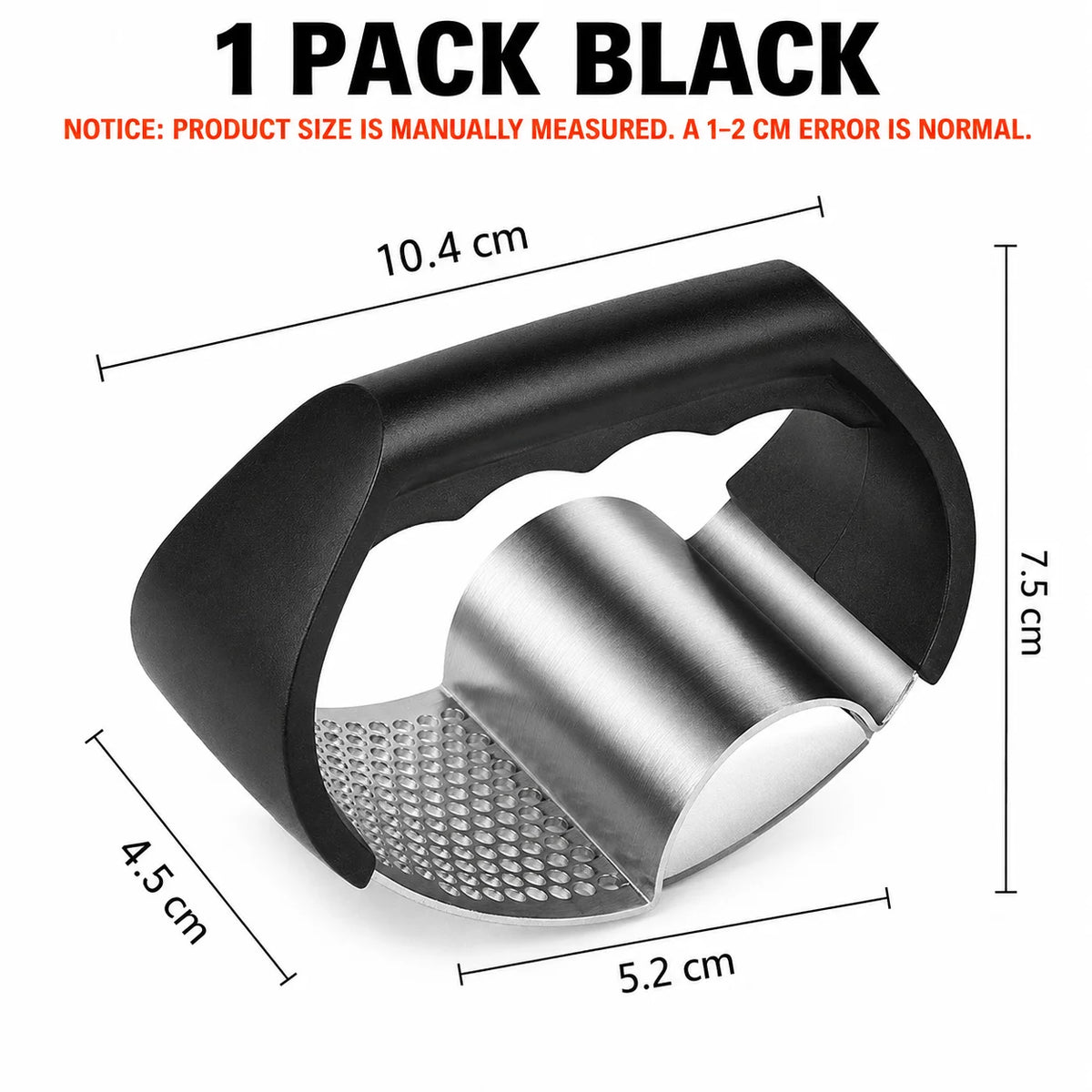 Stainless Steel Rocker Garlic Press – Manual Mincer & Slicer Garlic Press Axl 1 Pack