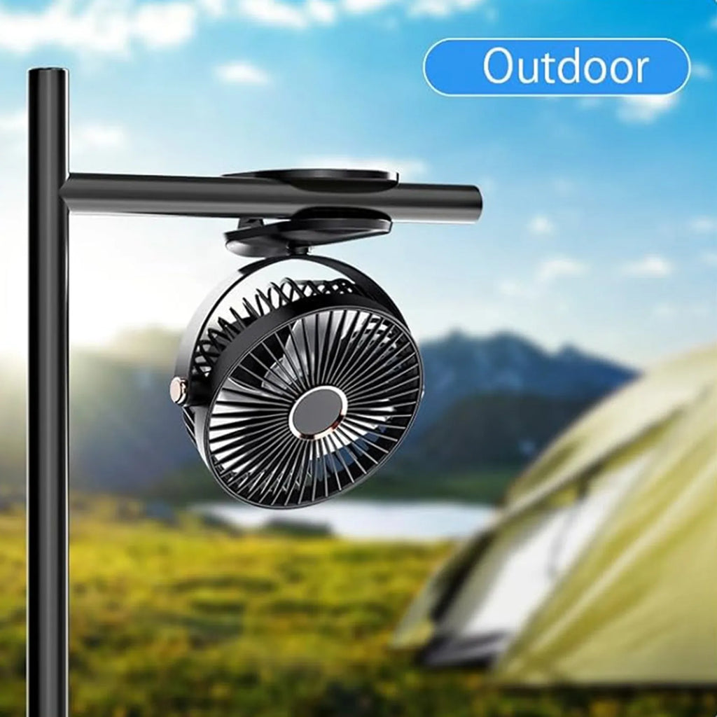 2-Pack Rechargeable Clip-On Fan with LED | 360° USB Mini Fan Clip-On Desk Fan Axl