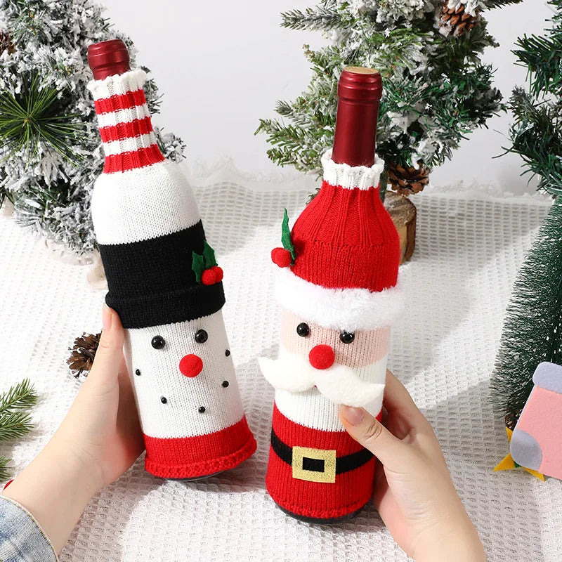 Christmas Wine Bottle Decoration Set – Festive Holiday Decor Holiday Bottle Decor Axl