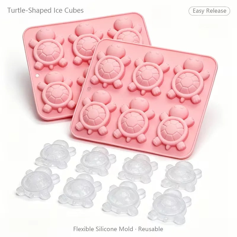 Sea Animal Silicone Candy Molds 6-Cavity | Gummy & Chocolate Silicone Candy Mold Axl 2PCS Pink