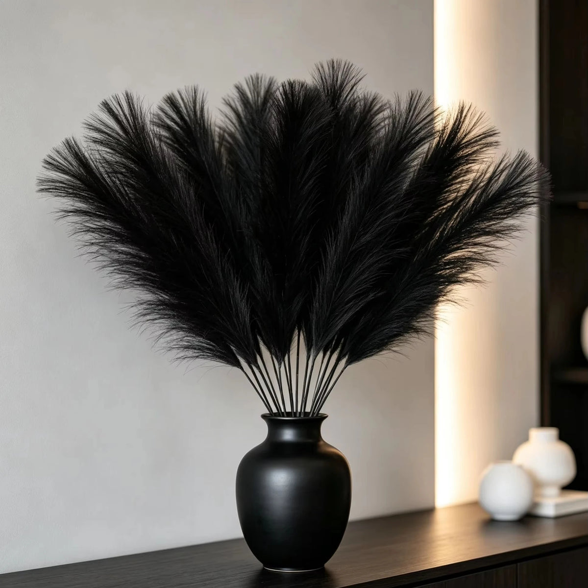 15-Stem Artificial Pampas Grass Bouquet – Wedding & Home Decor Artificial Floral Stems Axl
