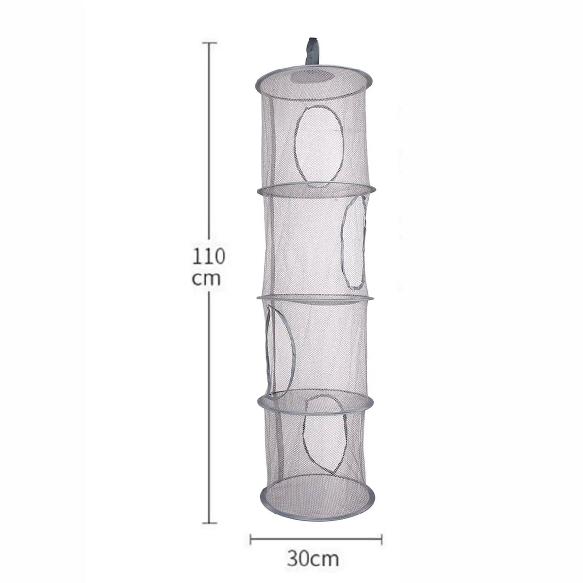 Foldable 4-Compartment Hanging Closet Mesh Organizer Closet Hanging Organizer Axl