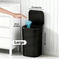 Smart Sensor Touchless Automatic Trash Can – Battery Powered Touchless Trash Can Axl Size L-Black