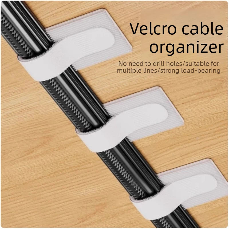 Reusable Self-Adhesive Cable Ties – 10 Pack Cord Organizer Cable Tie Organizer Axl