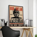 Bob Dylan Canvas Wall Art – Vintage Abstract Unframed Poster Canvas Wall Art Axl Black1 50X70cmFrameless