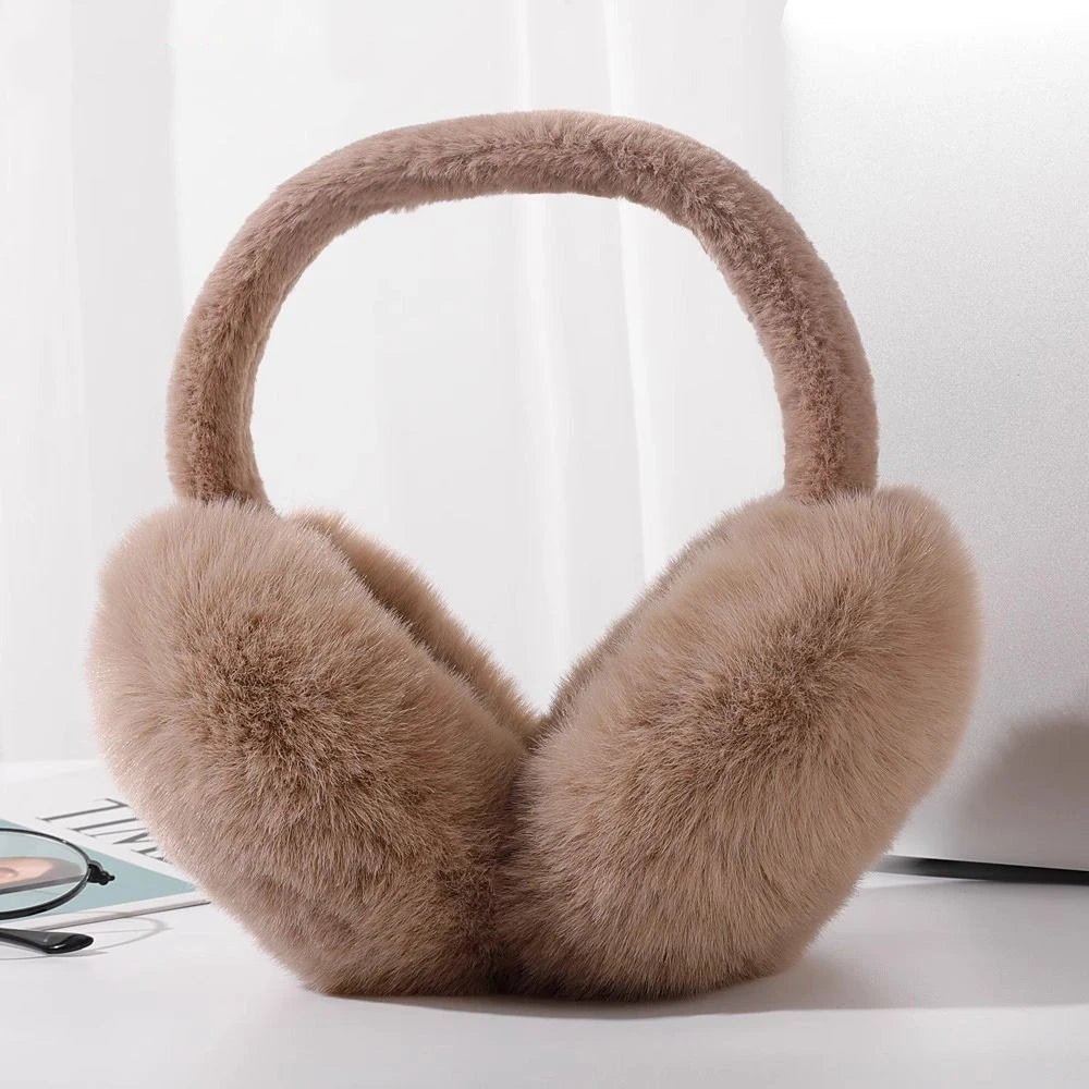 Warm Plush Ear Warmer – Foldable Unisex Winter Earmuffs Winter Ear Warmer Axl Khaki